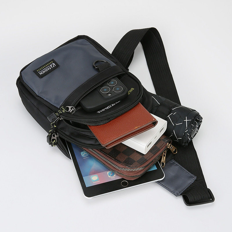 Bolsa de pecho multifuncional transfronteriza para hombres, bolso de hombro de viaje al aire libre, gran capacidad, mochila portátil resistente al desgaste