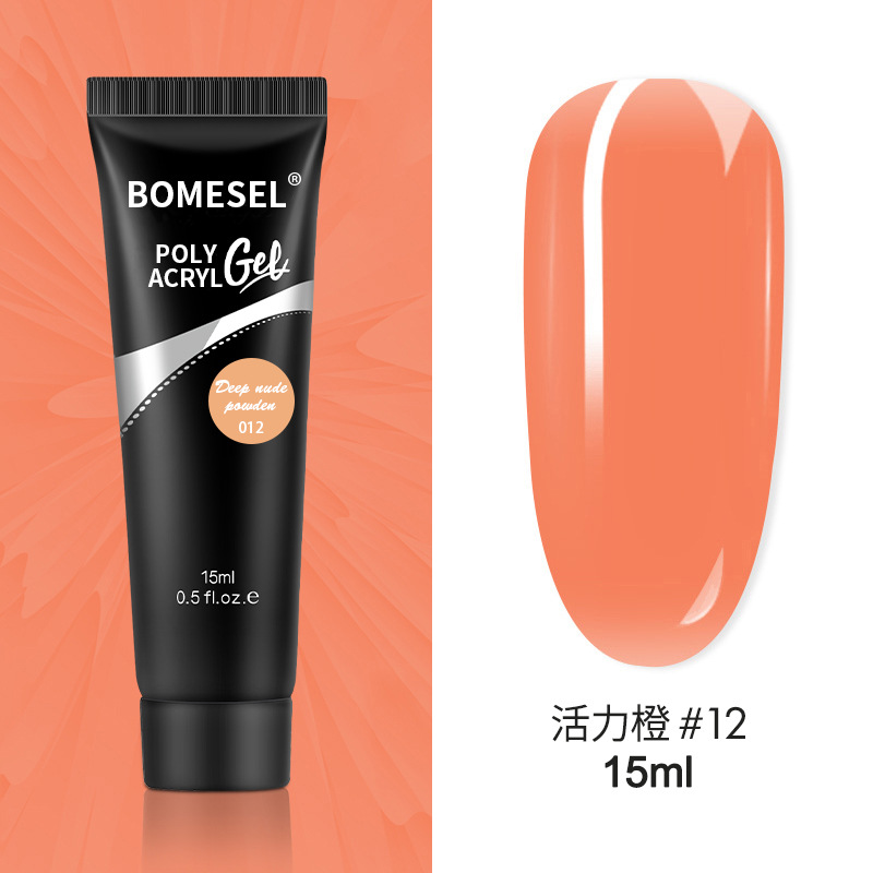 Explosión de uñas de color desnudo de cristal extensión de uñas sin papel modelo de extensión rápida 15ML 30ML