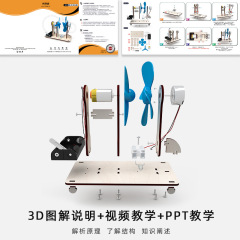 科技製作小發明科學實驗手工兒童玩具diy材料包風力發電機小製作