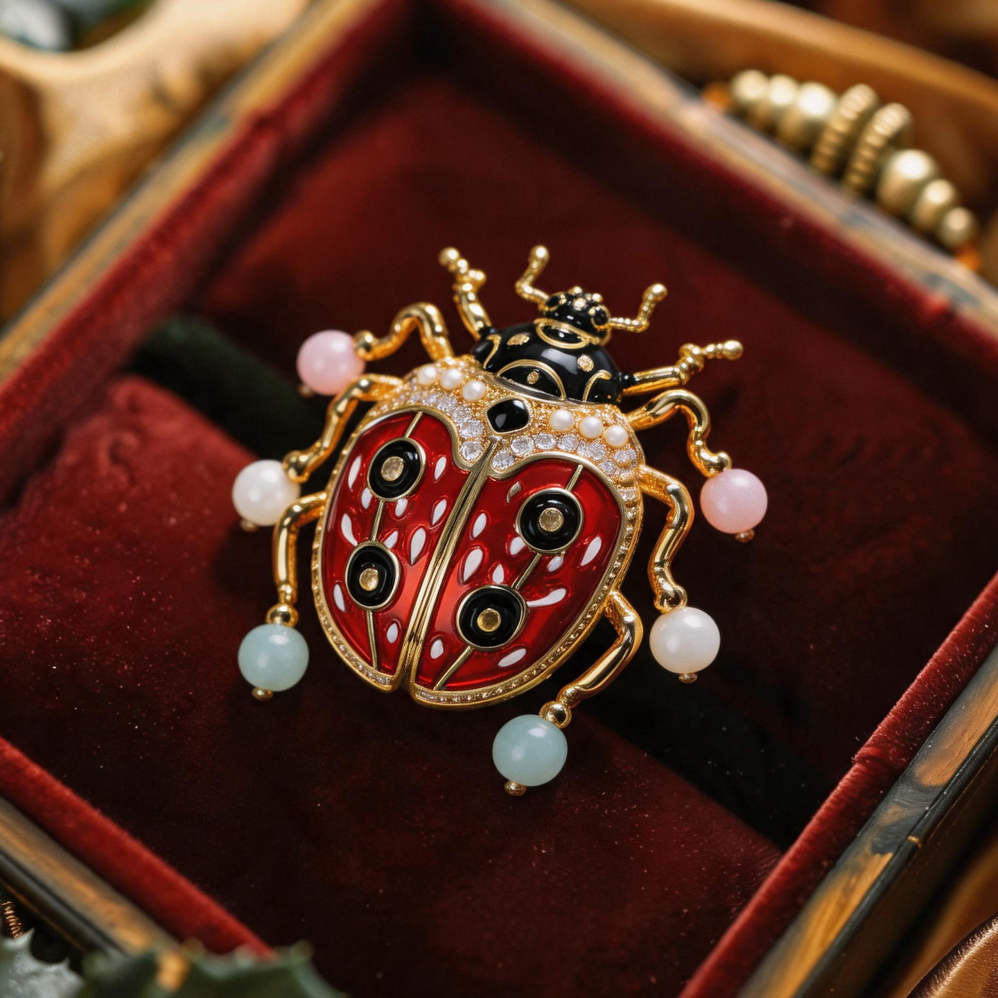 Xi Liang Feizi Original Design Cute Enamel Ladybug Brooch Personalized Fashion Clothing Accessories Insect Corsage