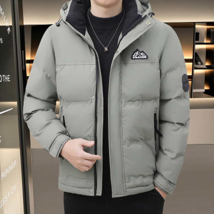 Tomila Meng Winter Short down Jacket with Hood, Fashionable and Trendy, Loose Fit, Thickened White Duck Down, Warm and Cold-Resistant Coat