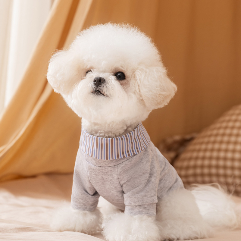 春秋季薄款狗狗卫衣泰迪比熊中小型犬假两件外出卫衣猫咪宠物衣服|undefined