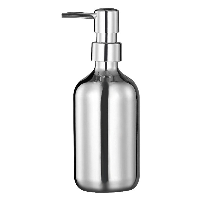 500ml300ml botella de loción de plata galvanoplastia de alta gama de lavado y protección sub-embalaje botella de prensa botella de embalaje cosmético de plástico