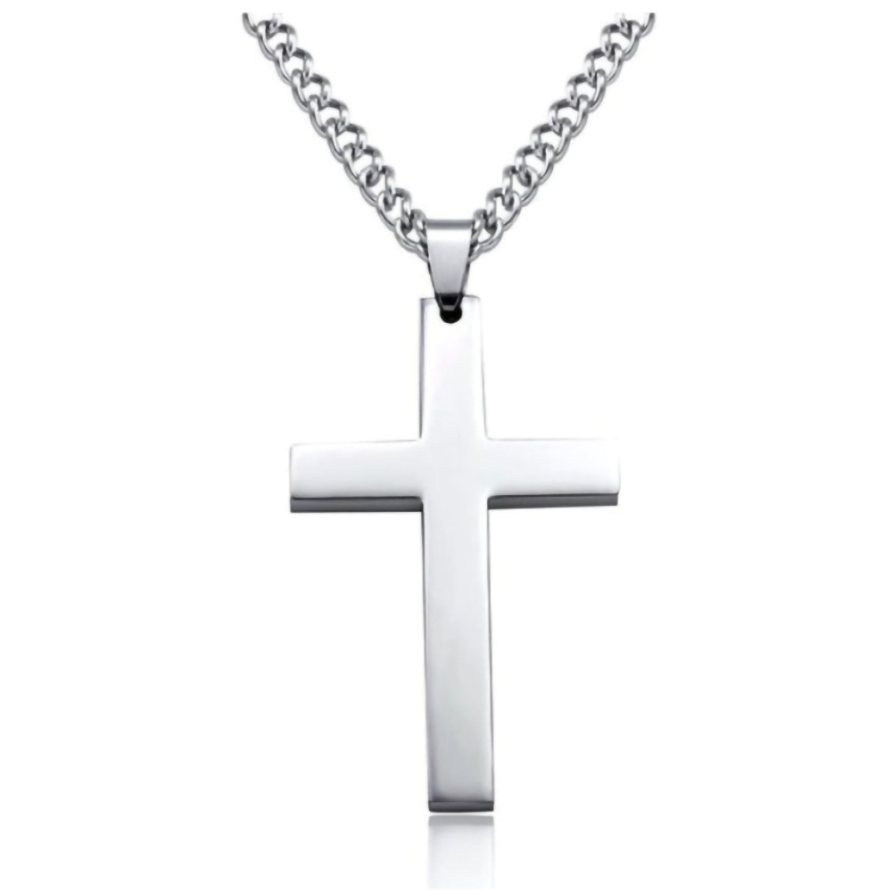 2023 Simple Cross Necklace High Sensitive Surface Niche Jewelry Pendant Cross-border E-Commerce Factory Direct