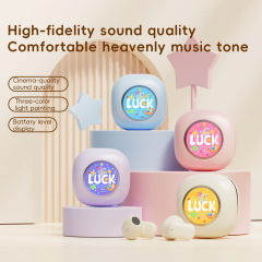 2025新型ラッキーカールbluetoothイヤホン三色照明画高品質電気めっきデジタルヘッドフォンプレゼント対外貿易