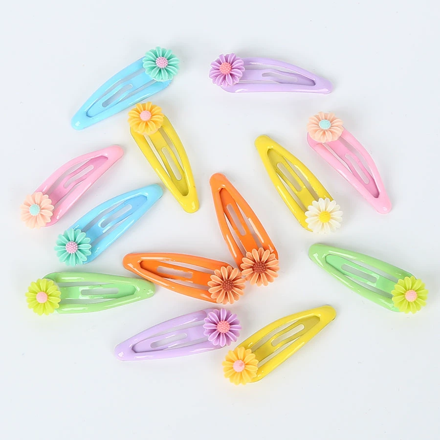 Мини аксессуары для волос для домашних животных заколка для волос DIY маленький размер заколка для волос капля масла BB зажим 3 см цветная заколка с аксессуарами для хризантем