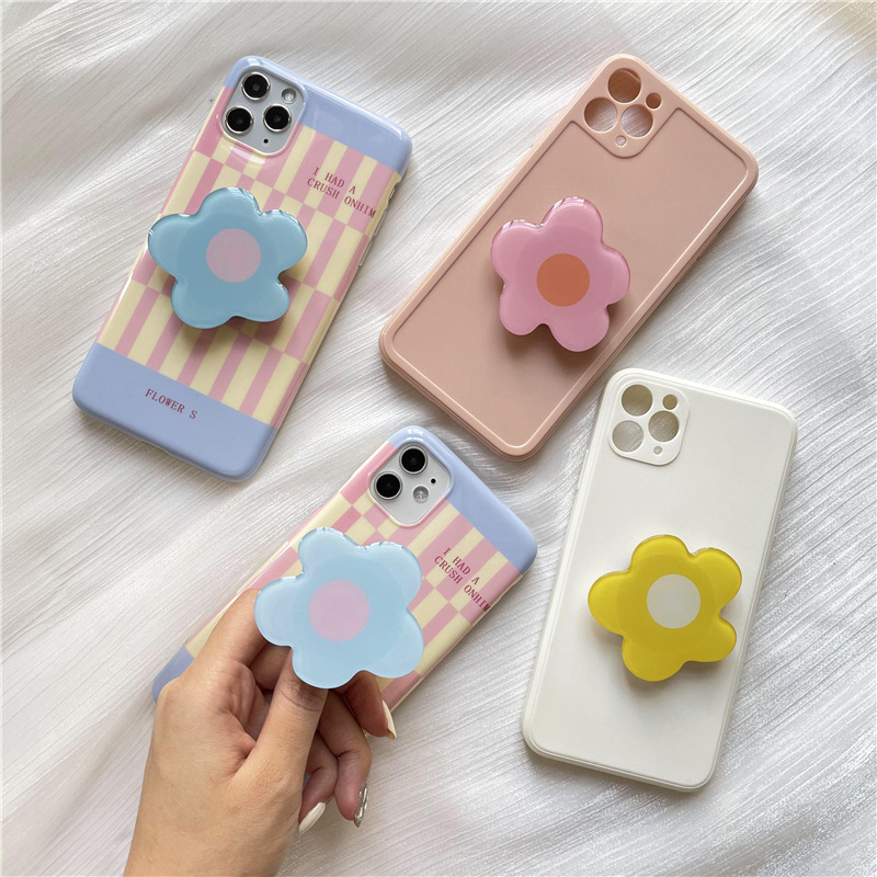 15g Weight Mobile Phone Universal Applicable Brands Folding Bracket Classification Plastic Material Flower Pattern Cute Style Flower Plastic Cute Mobile Phone Universal Folding Bracket 6