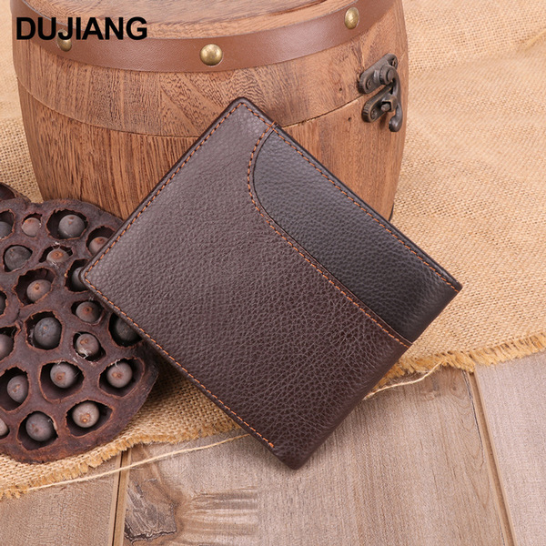 DUJIANG Retro capacious short wallet for men and women