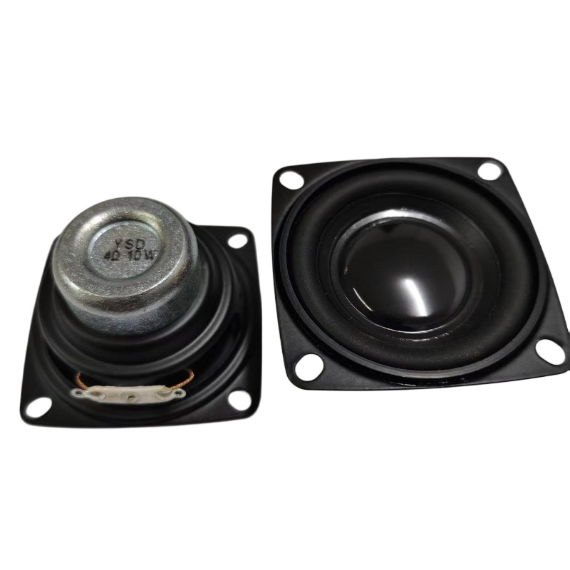53MM方形内磁烤黑橡皮盆全频喇叭  2寸20芯大功率扬声器 4欧10W