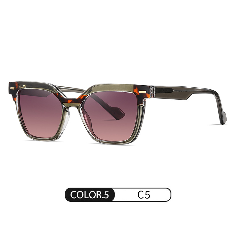 Cabeza de pila gris-verde brillante, flor de frijol en la nariz, marrón rojo progresivo C5