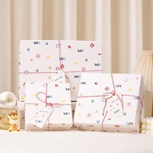 简约风生日礼物盒情人节伴手礼盒白色天地盖包装盒口红香水礼盒空