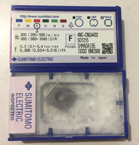 住友刀片4NC-CNGA120404HS BNC160日本住友数控刀具山东代理