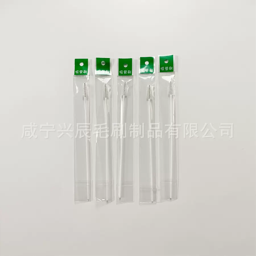 170mm现货OPP袋硅胶玻璃吸管刷婴儿奶瓶刷一次性医用宫颈取样刷子