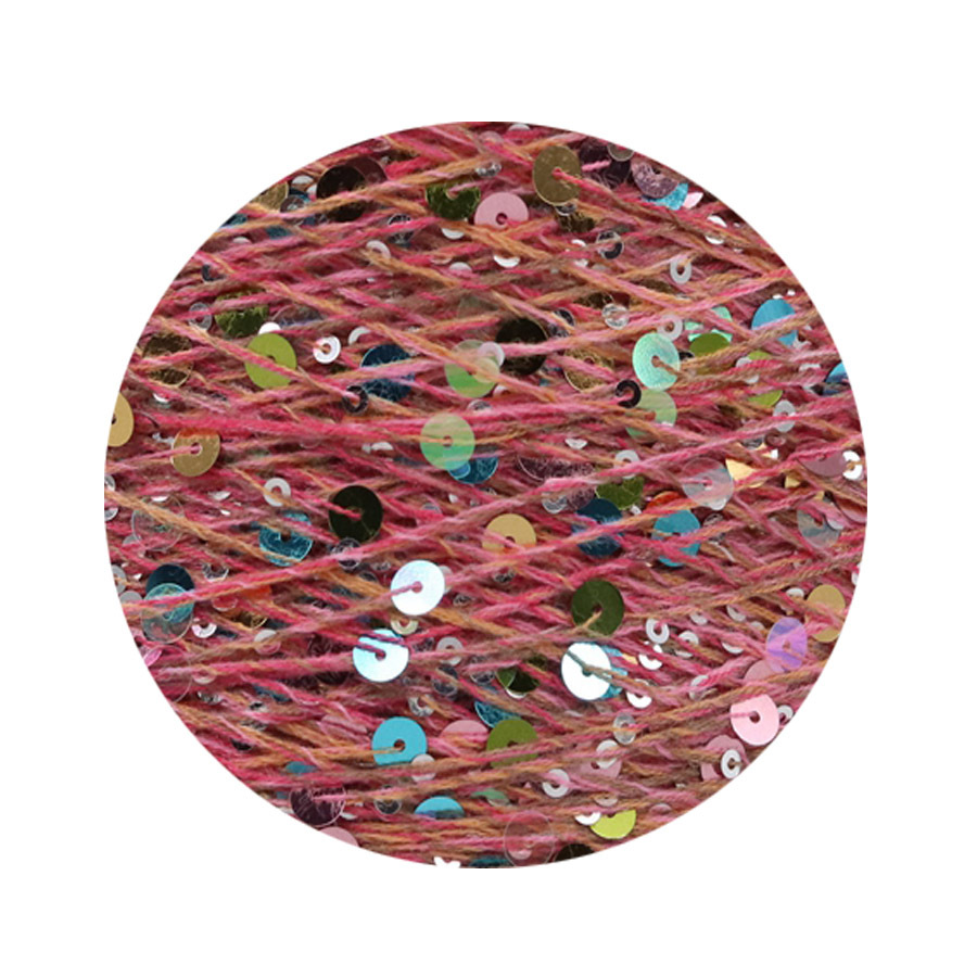 50g algodón lentejuelas hilo 3mm + 6mm peinado tamaño de lujo lentejuelas mano hilo tejer precio al por mayor