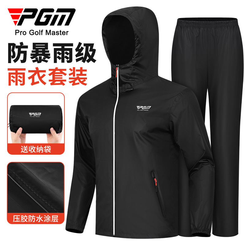 PGM Golf suit Men's Raincoat Rainproof Full Body Equipment Top Pants Set of Clothing