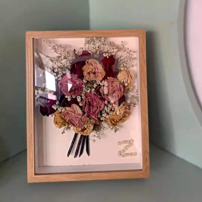 Stereo Hollow Specimen Frame 6 Inch 10diy Handmade Butterfly Insect Clay Dried Flower Photo Frame Set Table Picture Frame Mounted