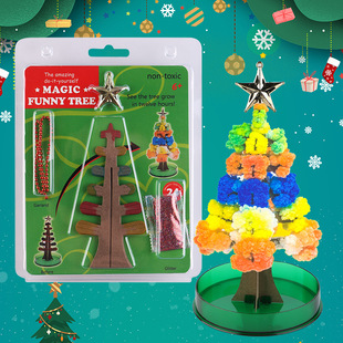 Fresh stuff Christmas toy gift Christmas paper tree flowering crystal tree snowman branch paper tree flowering