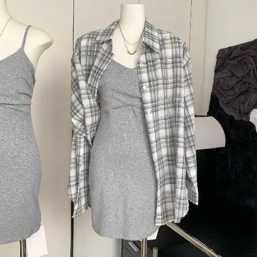 チェック柄シャツジャケットレディース秋大きいサイズヨーロッパルーズファッショナブルな長袖起毛シャツトップ|undefined