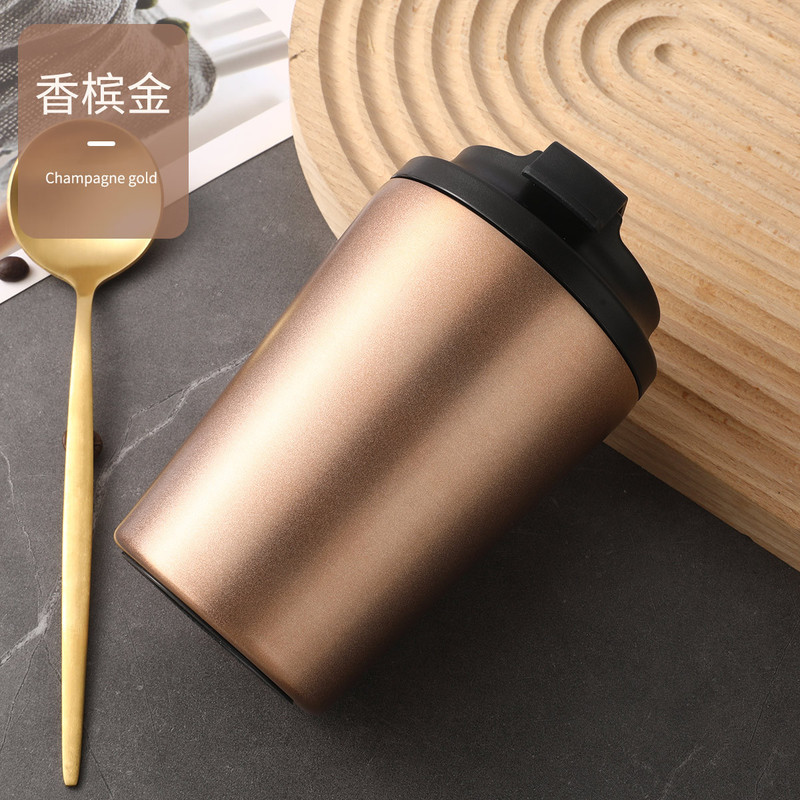 外贸304真空保温杯礼品杯印图不锈钢硅胶咖啡杯家用便携车载水杯|undefined