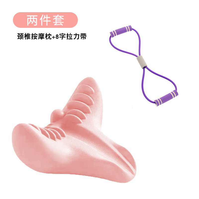 Almohada de columna cervical, masaje de estiramiento, almohada de columna cervical, acupresión por gravedad, protección portátil para el cuello en el hogar, almohada de masaje de relajación para hombros y cuello