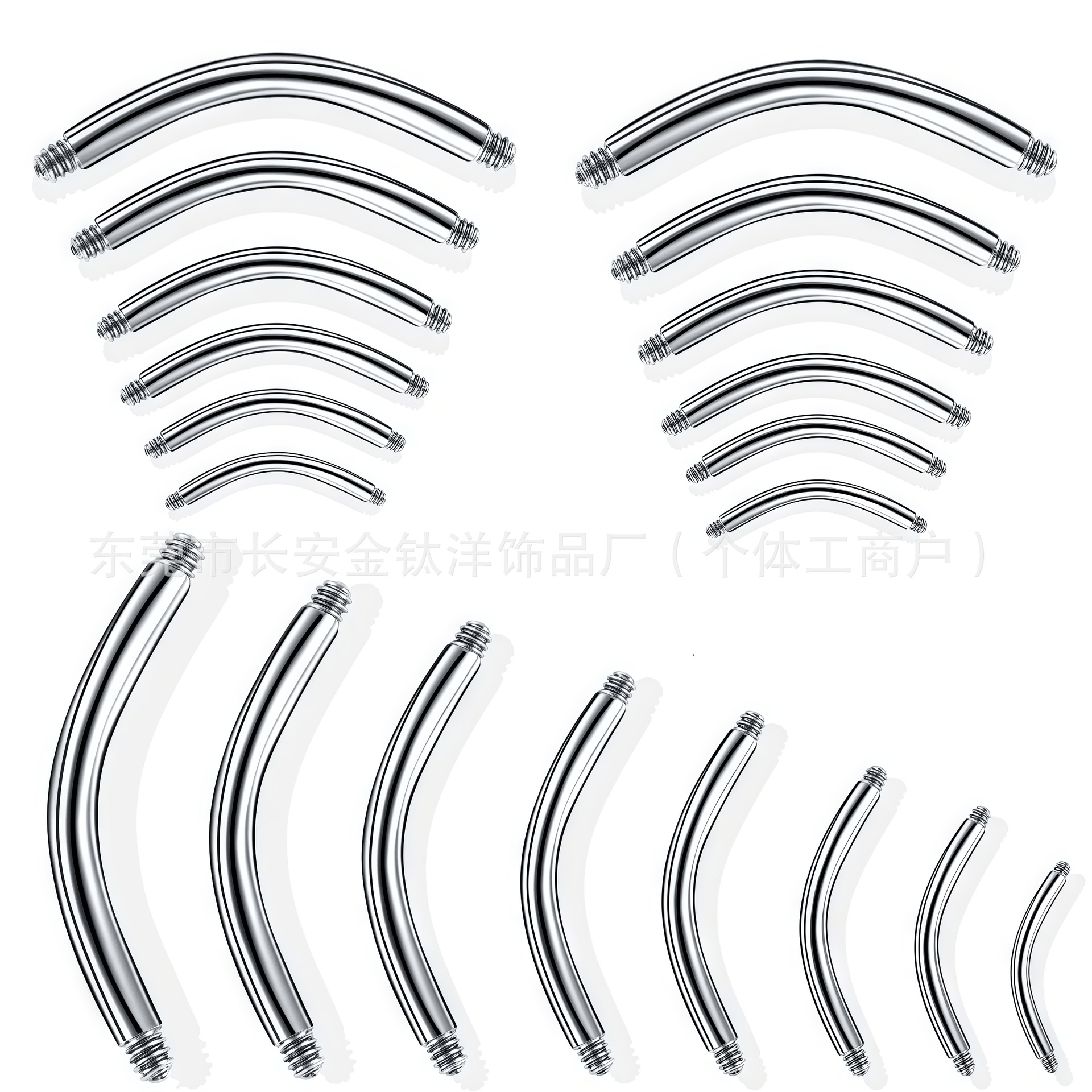 Pointed titanium steel lip stud product view