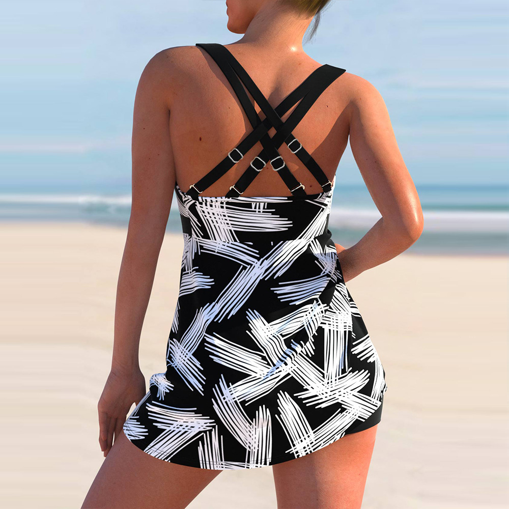 Women's Stripe 2 Pieces Set Tankinis Swimwear display picture 13