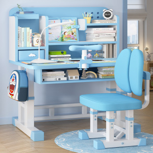 Children's Study Table, Primary School Student's Home Writing Table, New Liftable Desk and Chair Set to Correct Sitting Posture