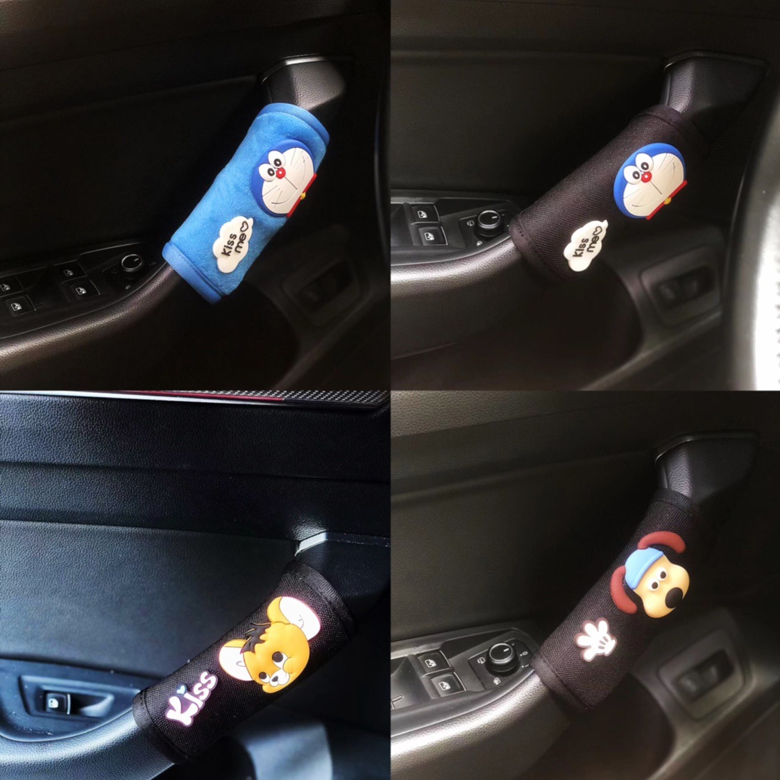 Creativo lindo dibujo animado mango de automóvil guante de freno de mano de automóvil general mango de puerta interior guante de techo