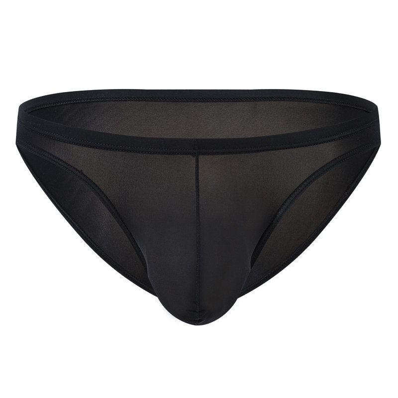 Venta al por mayor adulto sexy ropa interior tamaño europeo pantalones ultrafinos de seda de hielo transparente sexy ropa interior color sólido