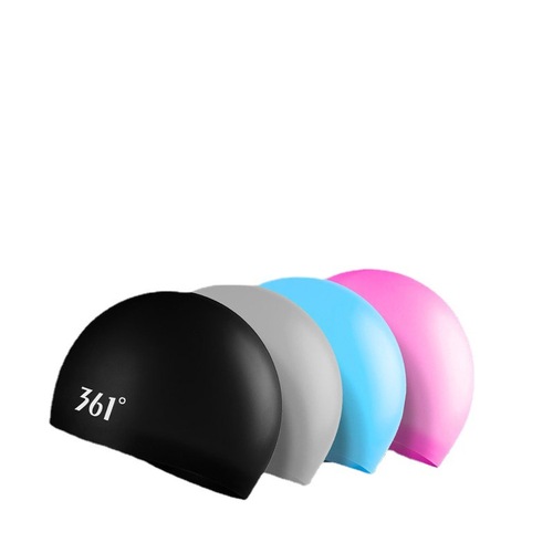 361 Swimming Cap Adult Unisex Professional Waterproof Comfortable Silicone Cap Fashion Large Size Training Swimming Cap Wholesale