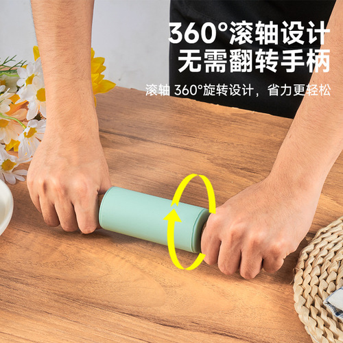 Children's Non-stick Silicone Rolling Pin for Dumpling Skins, Home Use with Handle, Baking Roller