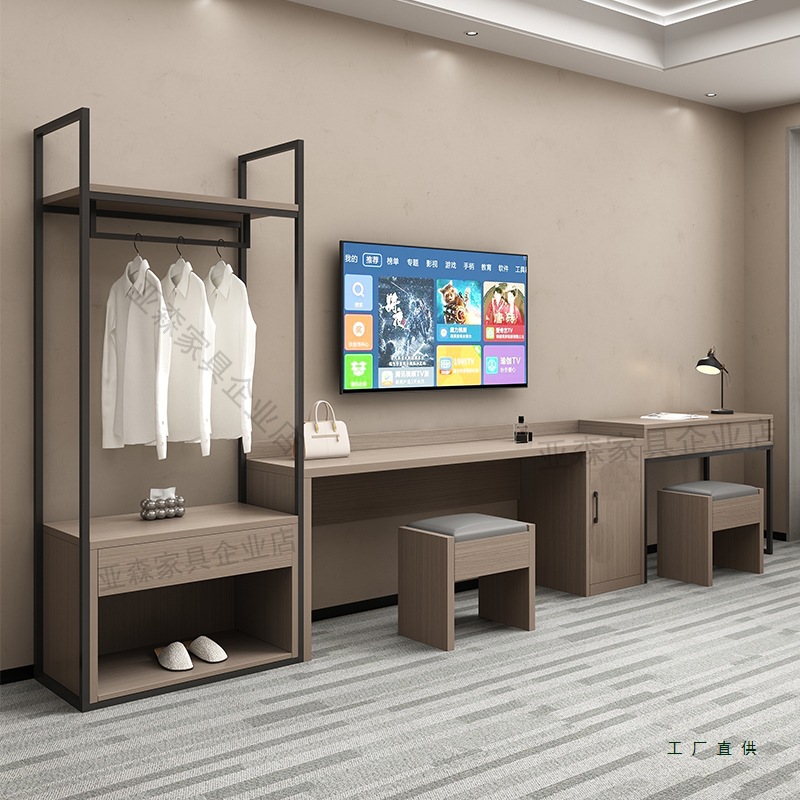 Hotel Room Special Luggage Cabinet Wardrobe Tv Table Cabinet Combination Simple Modern B&B Apartment Furniture Can Be Customized