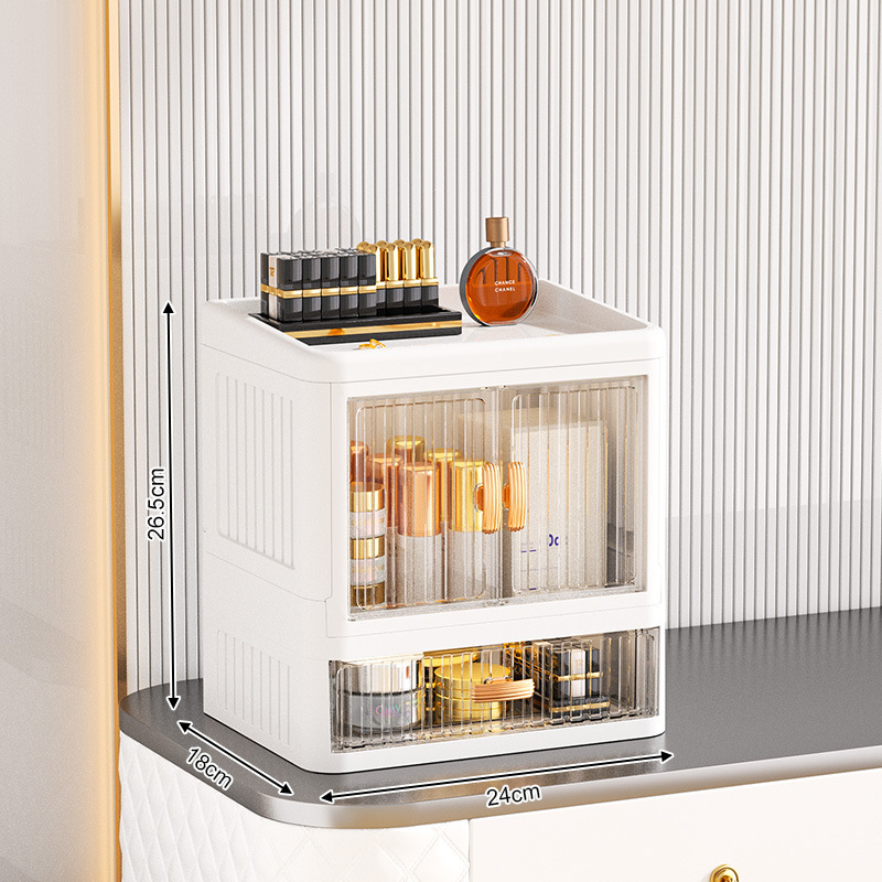 ライト高級スキンケア防塵家庭用引き出し型口紅ドレッシングテーブル化粧品収納ボックスジュエリー収納棚|undefined