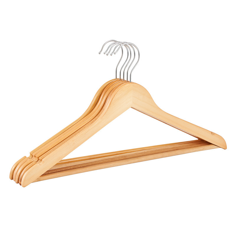 tronco de madera de loto color percha de madera sólida antideslizante sin marcas antideslizante percha de ropa hotel armario doméstico almacenamiento percha de ropa image 5