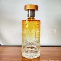 500 мл новая стеклянная бутылка с алмазным узором в наличии, градиентная бутылка для ликера, пустая бутылка для вина, оптовая цена со скидкой