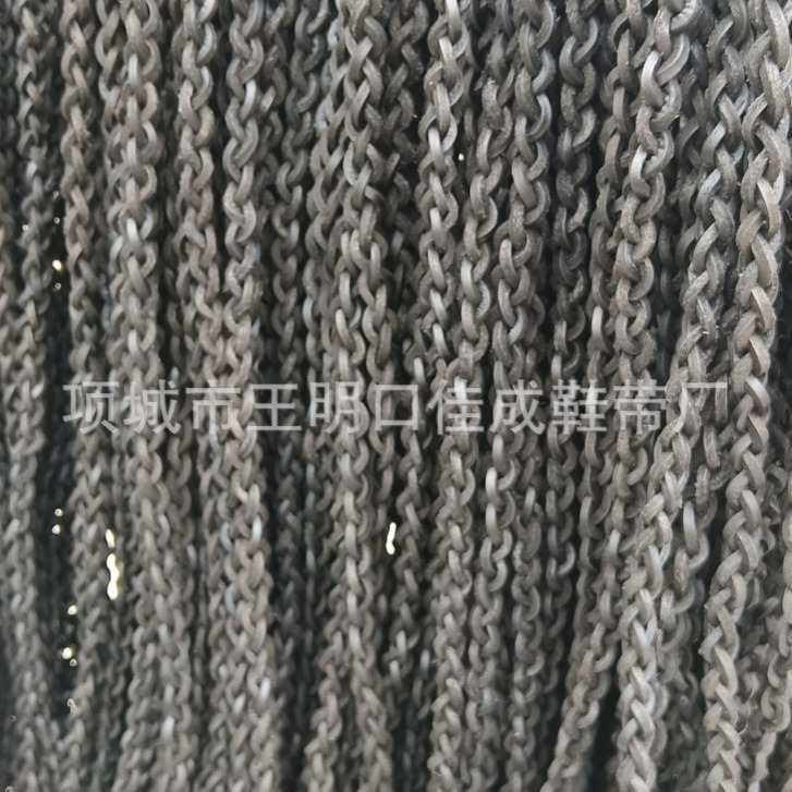 黑色4股编织绳真牛皮编制绳粗1.2厘米左右