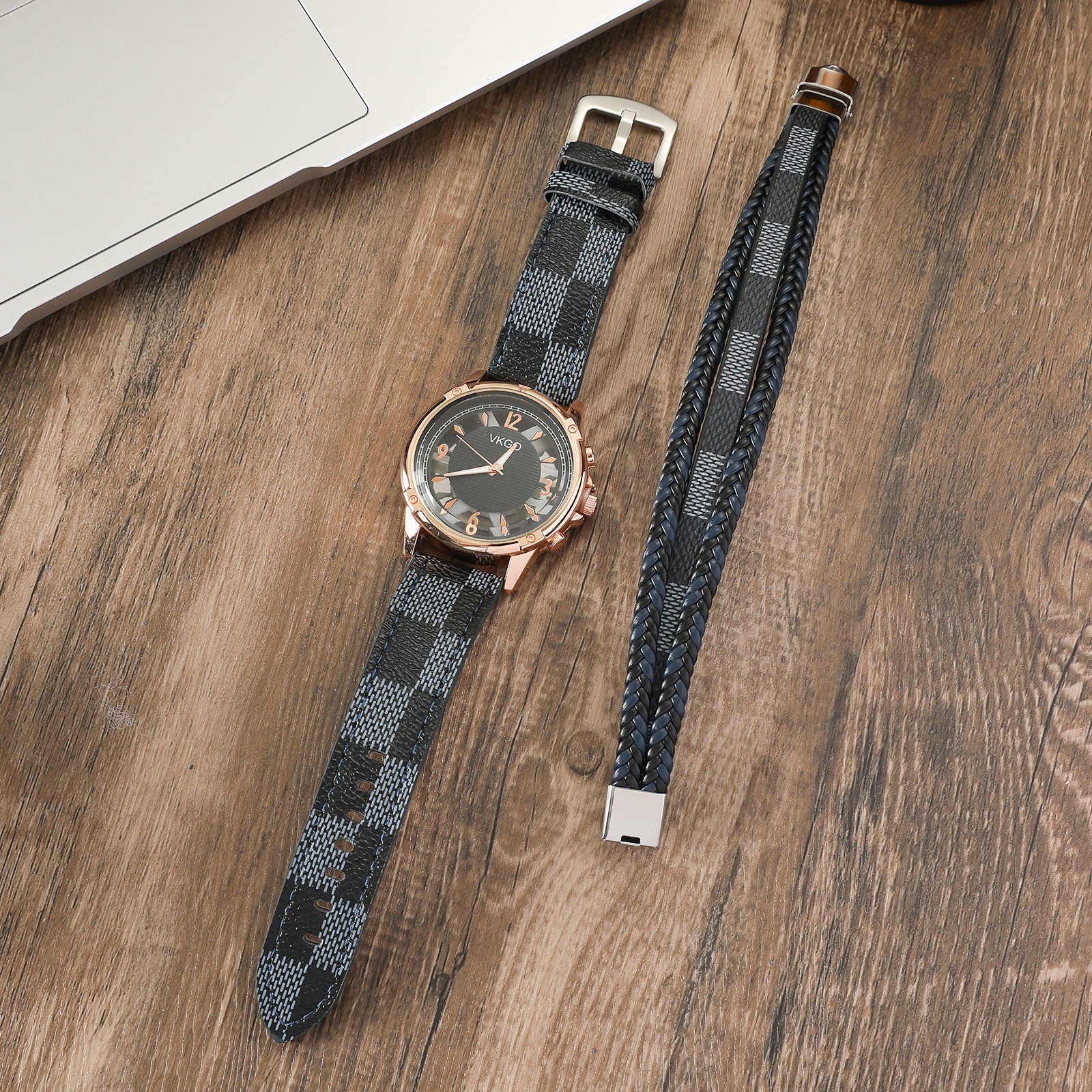 Herrklocka quartz lyxigt business set elegant presentask_voghion.com
