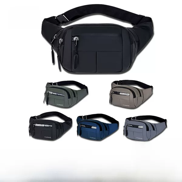 Foreign Trade Leather Film Men's Waist Bag, Large Capacity Men's Chest Bag, Women's Crossbody Bag, Business Outdoor Women's Mobile Phone Bag