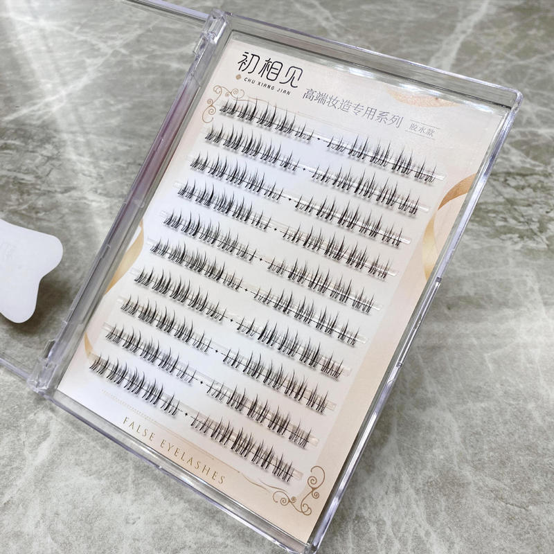 初対面つけまつげ、椿下まつげ、ナチュラルシミュレーションコミック、セグメント化されたハイエンドメイクアップグルー、細いステム|undefined