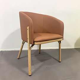 餐厅奶茶店轻奢简约风桌椅组合售楼处会客室五金洽谈椅咖啡厅椅子