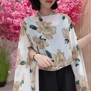 Coco's New Summer Pullover Shawl Is about 45*150cm, Fashionable and Stylish Sun Protection Shawl for Traveling and Taking Photos