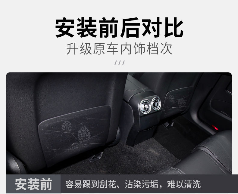 Mercedes-Benz Seat Anti-Kick Pad C-Class A-Class E-Class E300L/Glc260/Glb200 Rear Protection Car Interior Supplies