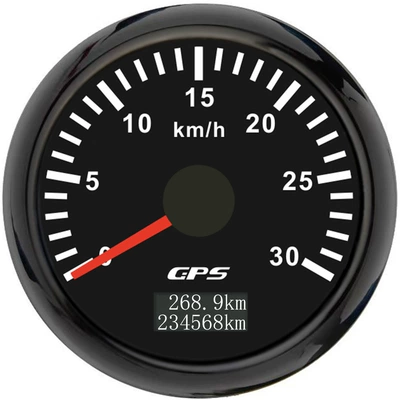 automobile instrument — 12V24V - black-frame-black-bottom-30kmh