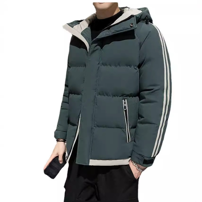 Abrigo de algodón acolchado de los hombres 2023 Invierno Nuevo abrigo juventud estilo coreano engrosado algodón acolchado chaqueta abajo algodón abrigo caliente