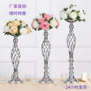 Wedding Props t Stage Road Guide Twist Candlestick Ornaments Iron Vase Main Table Flower Vessel Scene Sign-In Decoration