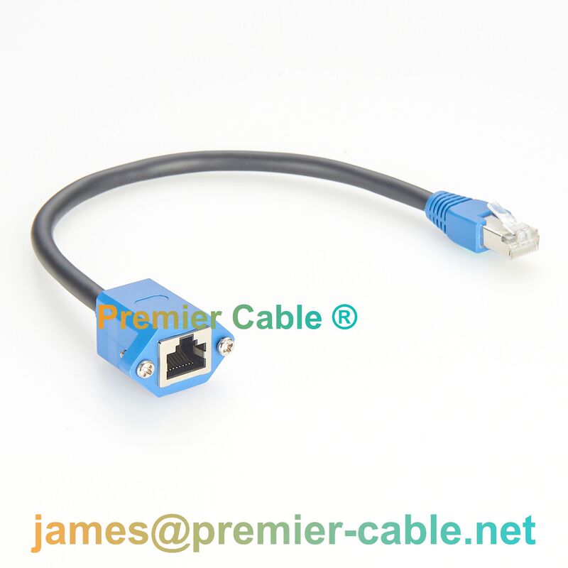 Rj50 10-Core 10-Pin Panel Mount Ethernet Extension Cable Suitable for Industrial Ethernet, Data Equipment