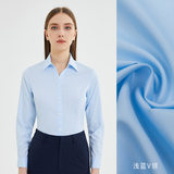 Màu Xanh nhạt-dài tay-kiểu nữ-cổ chữ V