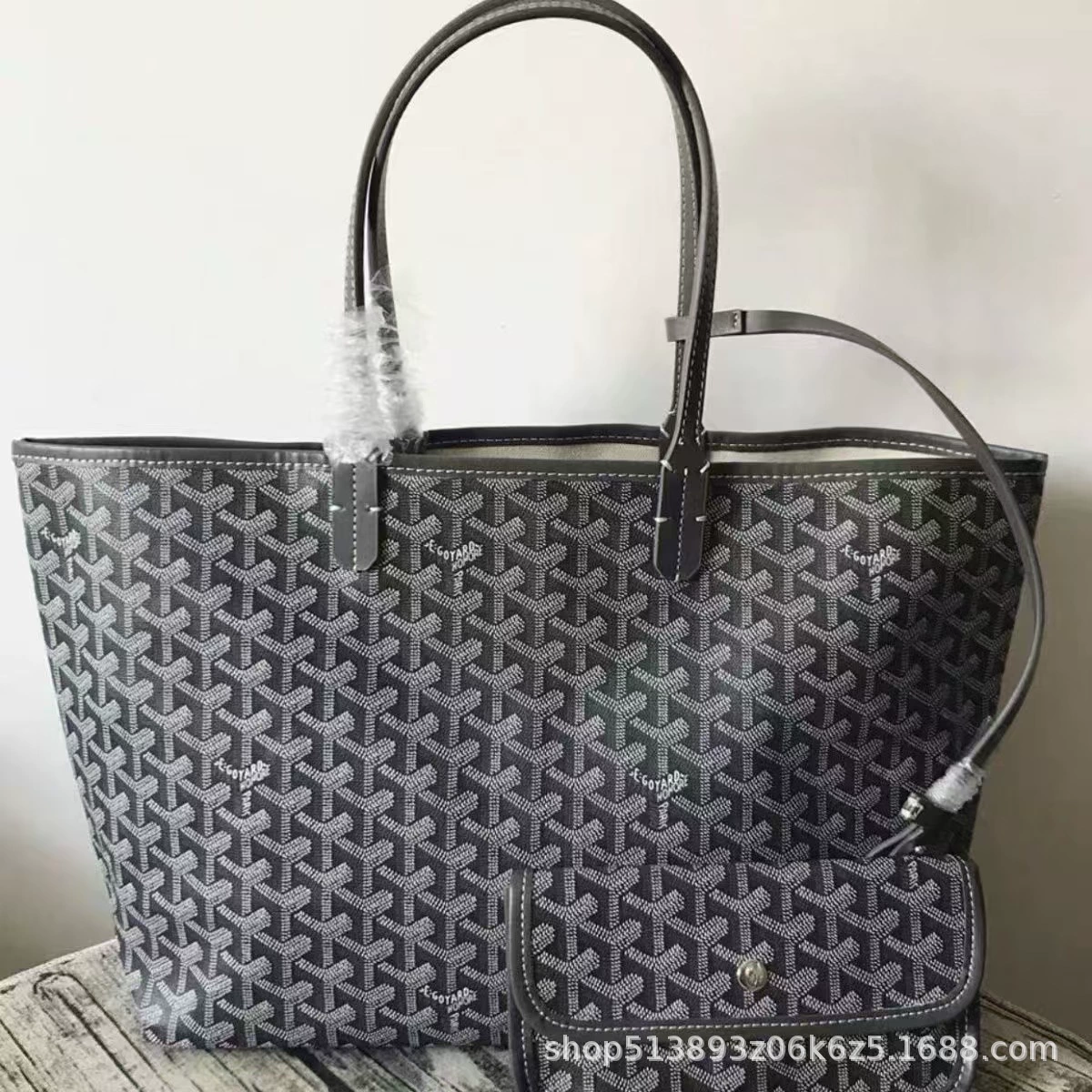 2025 новая блестящая сумка через плечо Goyard, тоут, сумка с зубчатым принтом, переносная хобо, шоппер