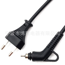 歐標美發器旋轉尾S09插頭線歐式VDE防水插頭電源線吹風機透明母座