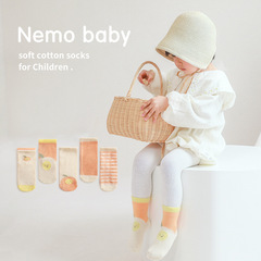 New 2022 Spring Baby Socks Korean Style Children's Socks Combed Cotton Boneless Boys' Girls' Baby Knee-High Socks